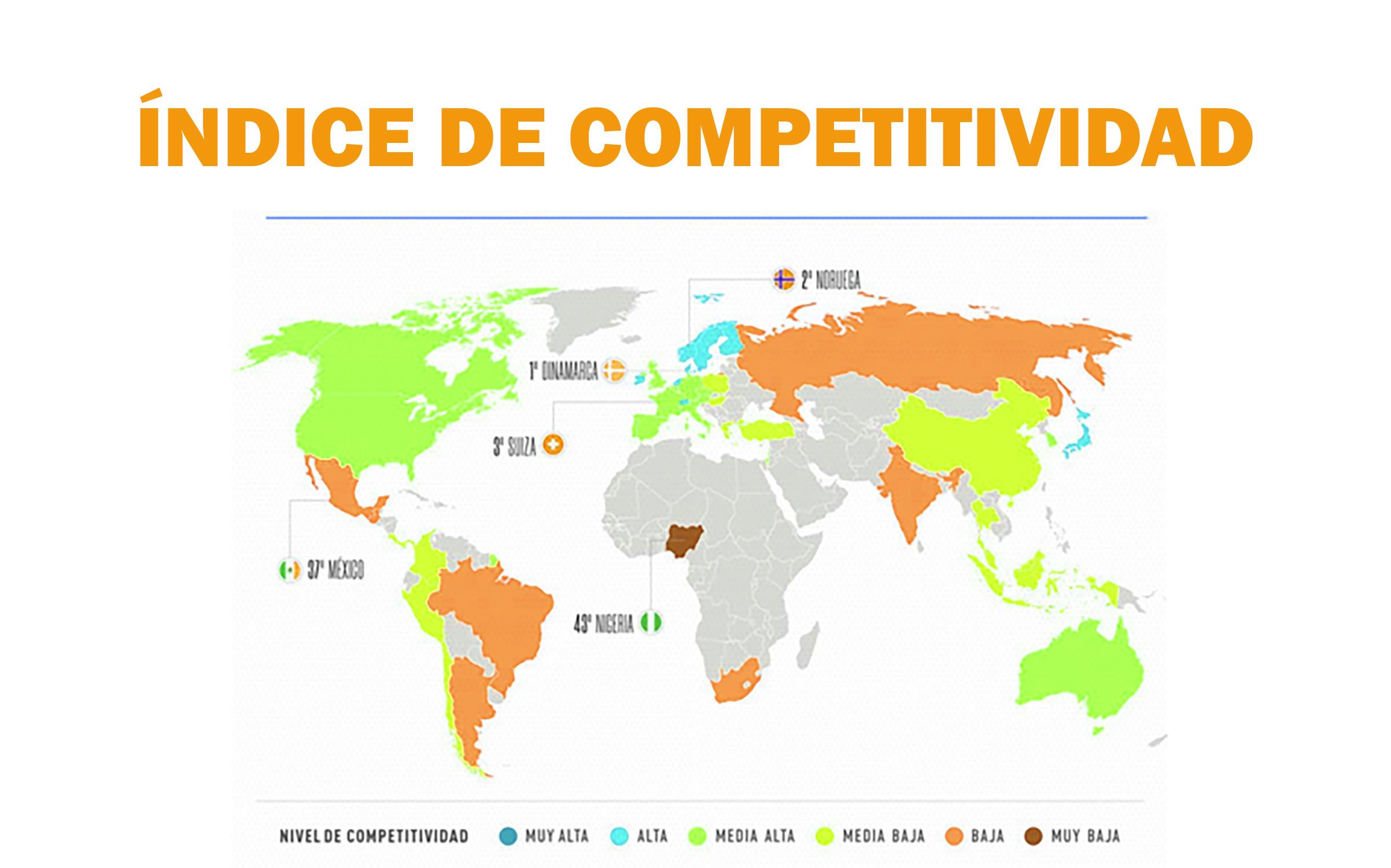 Posición 37 en competitividad internacinal para México