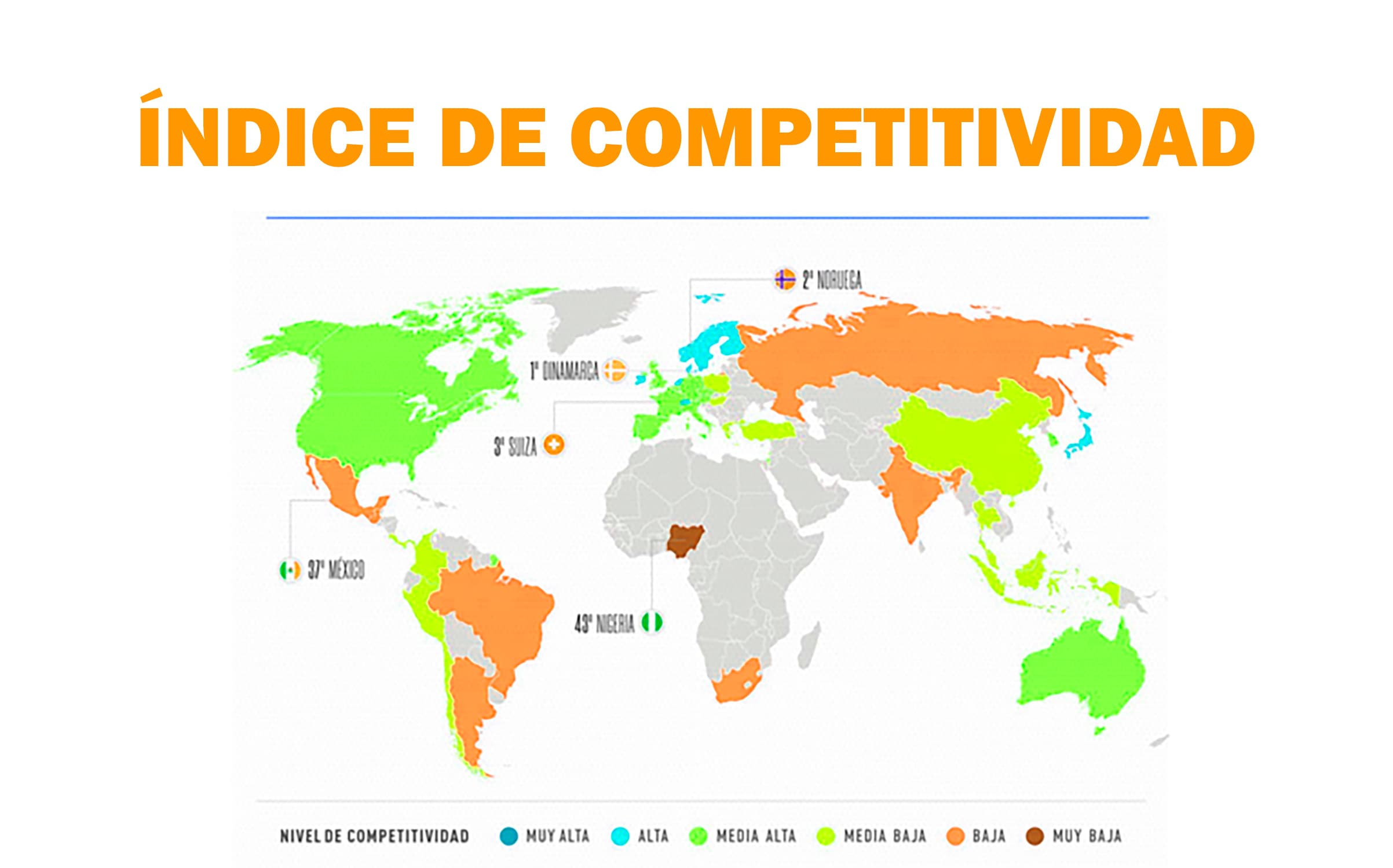 Posición 37 en competitividad internacinal para México